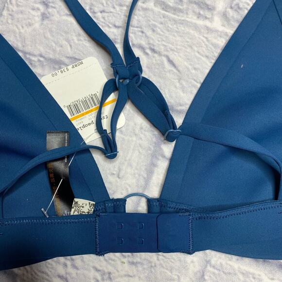 Free People Intimately Oh Scuba Neo Bralette in Midnight Cowboy - Picture 6 of 7